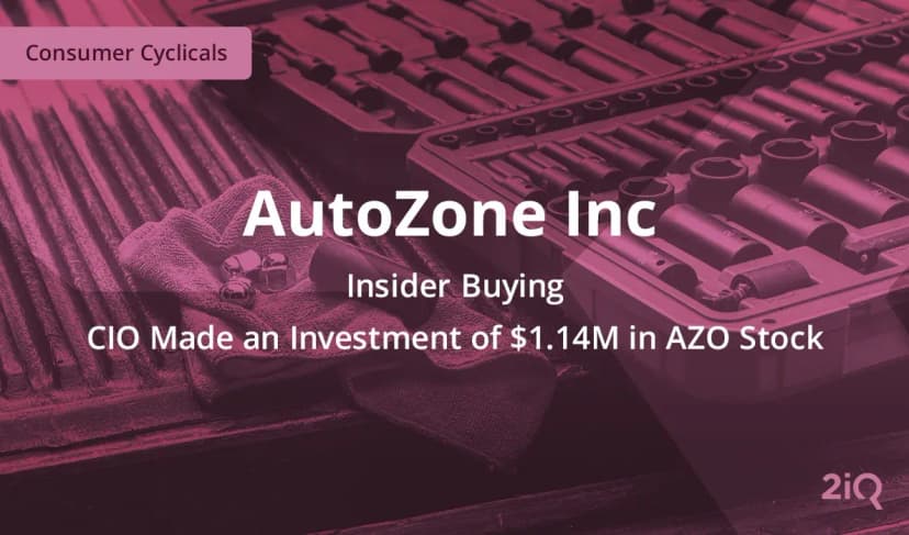 An Insider at AutoZone Just Bought $1.14 Mil Worth of Stock