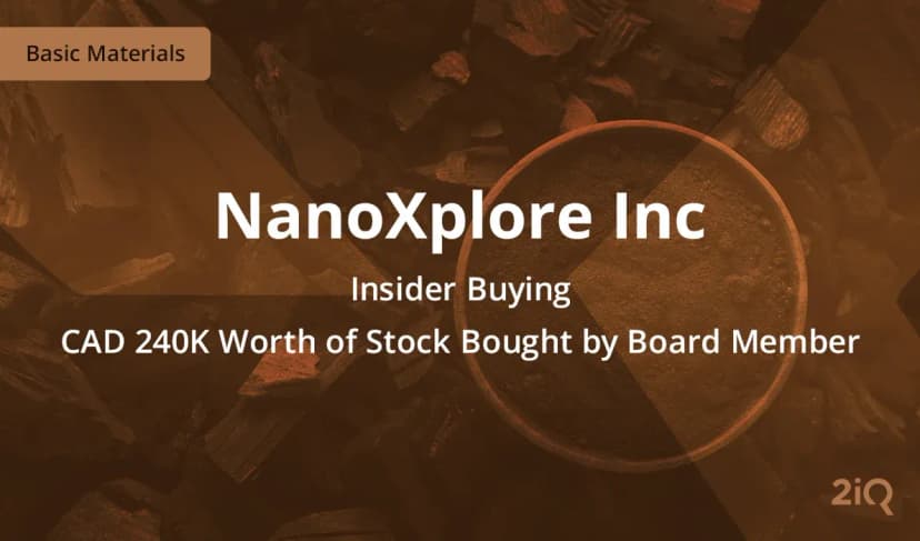 An Insider at NanoXplore Inc Just Bought Stock