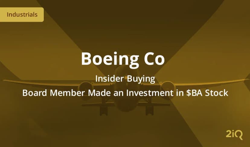 Boeing Sees $201K Insider Stock Purchase