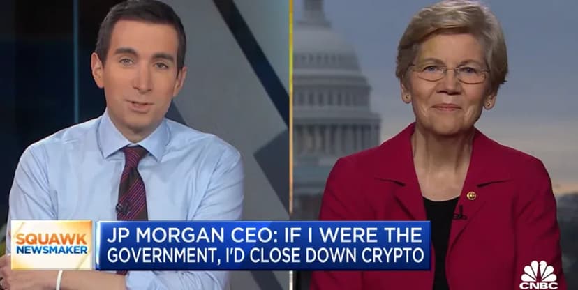 Sen Warren deems crypto to be a threat