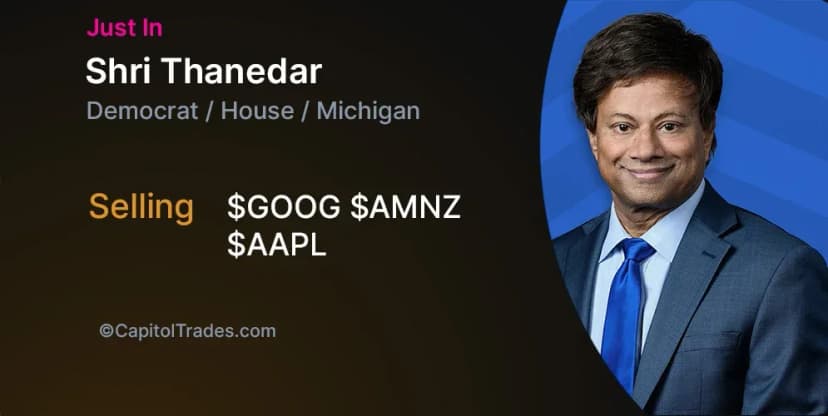 Rep. Shri Thanedar sells big tech stocks amidst latest layoff reports