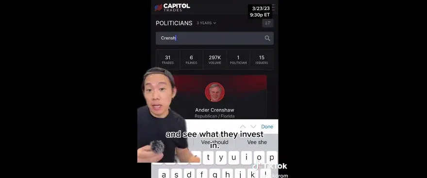 Congress pushes for TikTok ban while Netizens turn to CapitolTrades.com