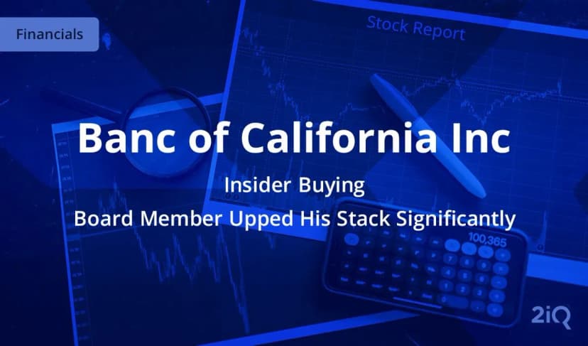 Banc of California Insider Buys $800K Worth of Stock