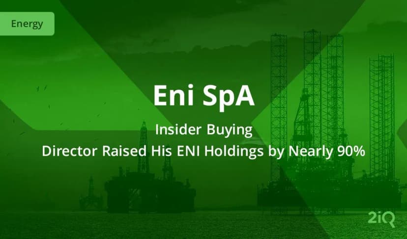 An Insider at Eni SpA Just Bought €252k Worth of Stock