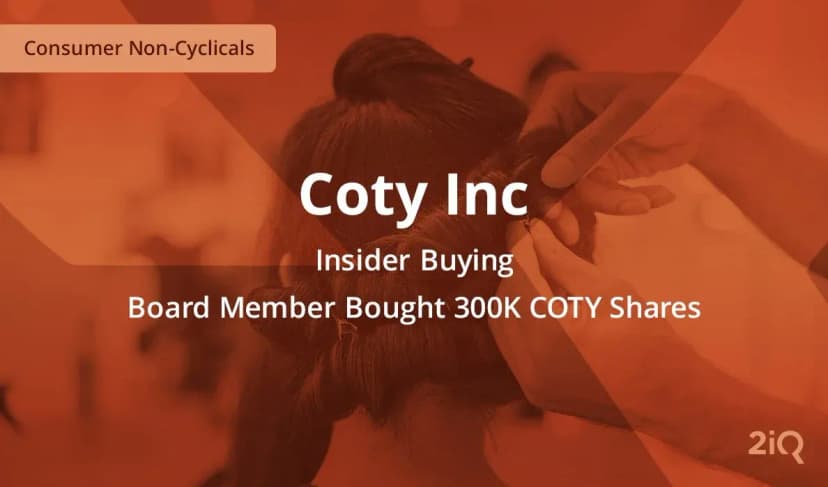 An Insider at Beauty Company Coty Just Bought $2.3 Million Worth of Stock