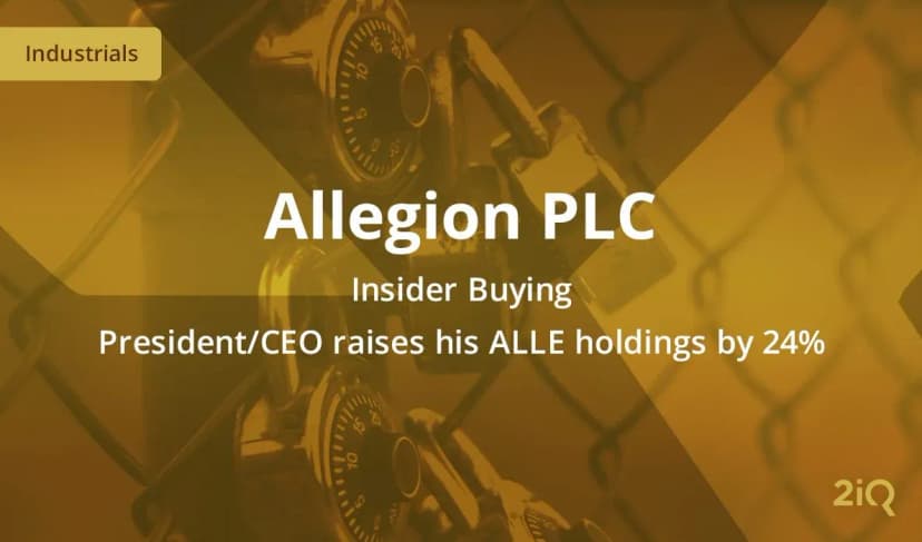 Allegion (ALLE:US) insider buys $1.3 million worth of stock