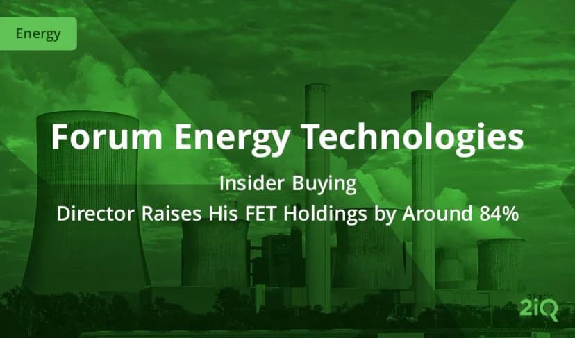 Forum Energy Technologies Insider Buys $150k Worth of Stock