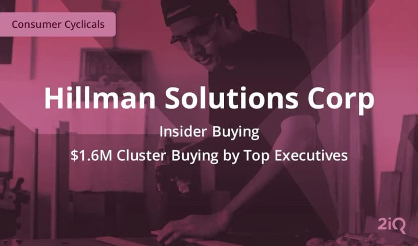 Hillman Solutions Insiders Buy $1.6 Million Worth of Stock