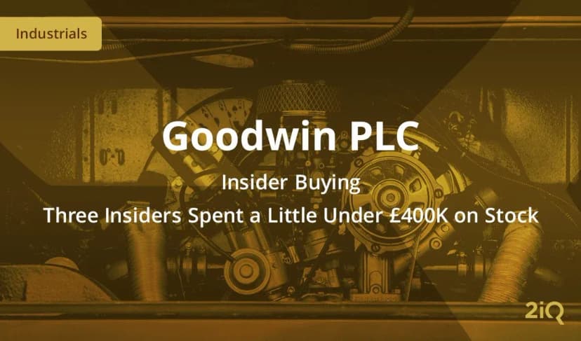 Three Insiders at Goodwin PLC Just Bought Stock