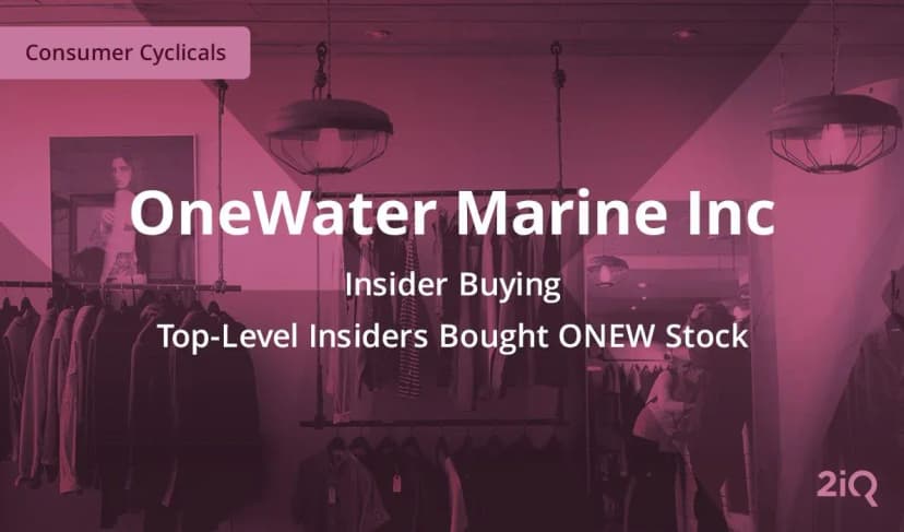 Top-Level Insiders at OneWater Marine Bought Company Stock