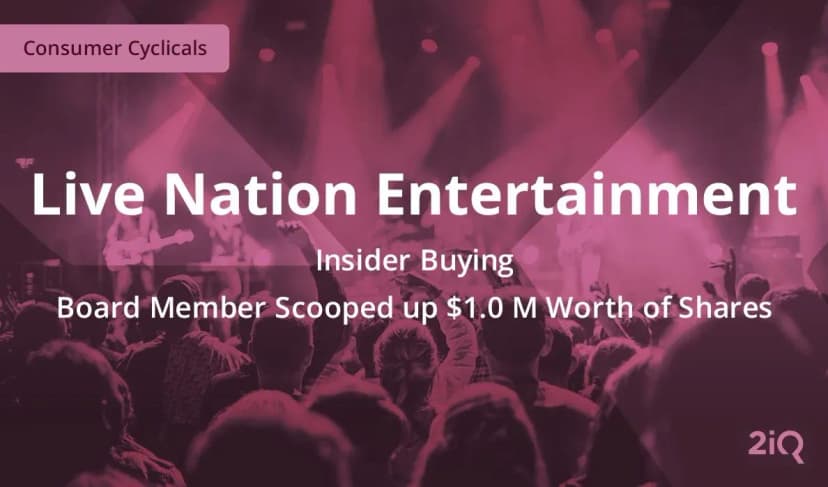 Live Nation Insider Buys $1 Million Worth of Stock After Share Price Fall