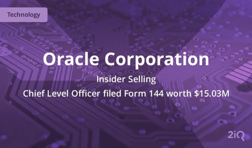 Oracle insider files Form 144 post-Nvidia deal