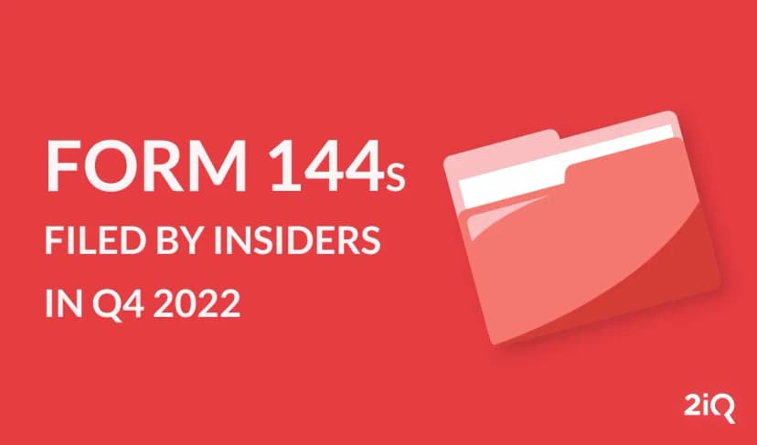 Form 144: Major Sale Plans Found in Q4 2022