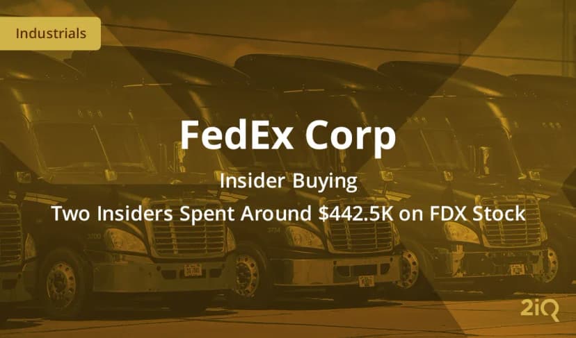 FedEx (FDX:US) Insiders Buys $442.5K Worth of Stock