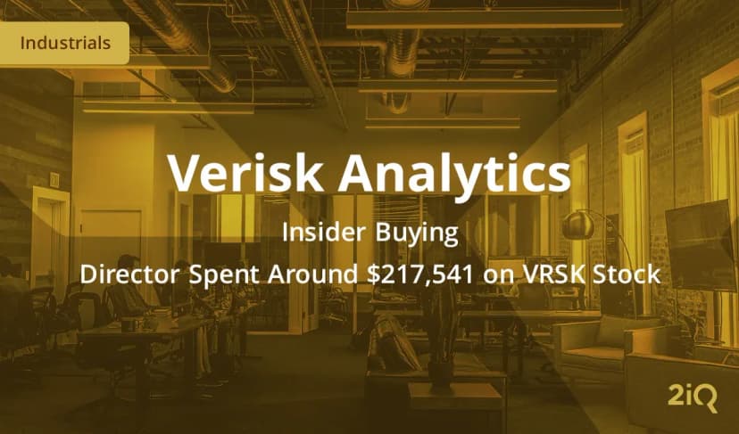 Verisk Analytics Sees $217K Insider Purchase