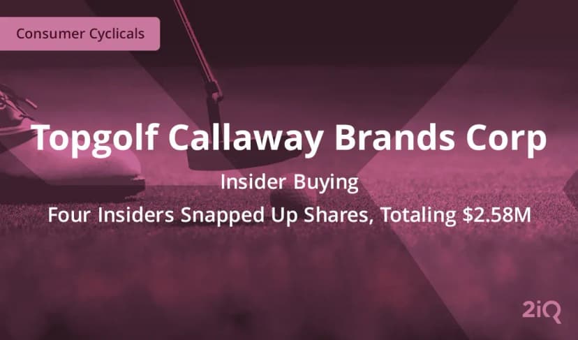 Insiders at Topgolf Callaway Brands Just Bought $2.58 Mil Worth of Stock